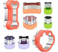 Dog Cookie Cutter Set - Dog Bone and Dog Paw Print Cookie Mold for Homemade Treats - Stainless Steel Cookie Cutter molds for Kids Suitable for Cakes and Cookies (Assorted Sizes)