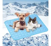 Dog Cool Gel Pad - Self Cooling Mat 70 x 55 cm Cooling for Pets on Warm Days Easy to Clean Non-Slip Pet Mat, Large Dog for Dogs & Cats in Summer, Blue