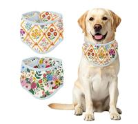 Dog Cooling Bandana 2 Pack,Boho Floral Cooling Collar for Medium Large Dogs