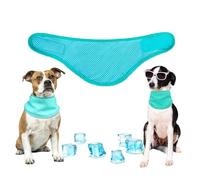 Dog Cooling Bandana, Breathable Pet Cooling Collar for Dogs, Instant Neck Wraps Ice Scarf,Adjustable And Reusable for Summer Walks (Blue, S)