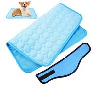 Dog Cooling Bandana Neck Wrap with Ice Silk Mat 1pcs for Small Medium Dogs