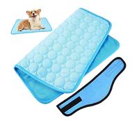 Dog Cooling Bandana with Ice Silk Mat Breathable Self Cooling Scarf for Summer Lightweight and Comfortable for Pets for Indoor and Outdoor Activities