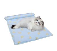 Dog Cooling Bed, Cat Cool Mat With Pillow, Pet Self Cooling Pad, Breathable Summer Cushion, Cute Ice Silk Cool Blanket, Washable Ice Chi-lly Pad For Animal