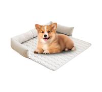 Dog Cooling Blanket: No Slip Breathless Pad, Sofa Soft Box Cushion Cover | Pet Bed Liner for Indoor Car Cage Chubby Hunting