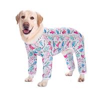 Dog Cooling Clothes, Breathable Mesh Pajamas for Dogs, Sunscreen Four-Legged Jumpsuit Costumes for Medium and Large Dogs Indoor Outdoor (7XL, Grey)