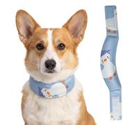 Dog Cooling Collar, Adjustable Ice Gel Neck Wrap with Hook & Loop Breathable Pet Cooling Bandana for Small Medium Dogs Cats
