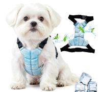 Dog Cooling Harness - Cooling Vest, Summer Dog Coat with Adjustable, Small and Medium Dogs Vest Harness, Gel | for Walks, Hikes, Beach Trips, Walking, Blue