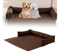 Dog Cooling Mat, 2025 New Cool Mat for Dogs, Cooling Sofa Bed, Self Cool Pad for Dogs and Cats in Summer, Soft Durable Pet Ice Silk Mat Anti-Scratch Oxford Fabric (Coffee, 90x90cm)