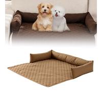 Dog Cooling Mat, 2025 New Cool Mat for Dogs, Cooling Sofa Bed, Self Cool Pad for Dogs and Cats in Summer, Soft Durable Pet Ice Silk Mat Anti-Scratch Oxford Fabric (Brown, 90x135cm)
