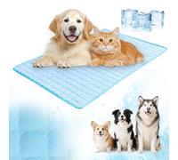 Dog Cooling Mat, 2025 New Cool Mat for Dogs, Soft Durable Anti-Scratch Pet Ice Silk Mat, Non-Slip Self-Cooling Pad for Dogs & Cats for Home, On the Go or in the Car (Gray, L)