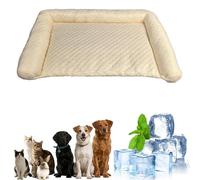 Dog Cooling Mat, 2025 New Cooling Mat for Dogs with Ice Silk Fabric, Self Cool Pad for Dogs and Cats in Summer, Foldable Large Soft Durable Anti-Scratch Gel Pad (Yellow, M)