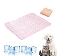 Dog Cooling Mat 2025,Vet-Approved Gel Pad for Heatwave Relief,Chew-Resistant & Non-Toxic,Cooling Mat for Dogs Cats in Hot Summer (Pink, S code(50 * 40cm))