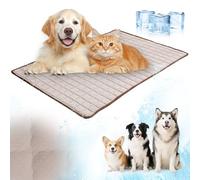 Dog Cooling Mat, 2026 New Durable Cooling Mat for Dogs, Pet Cool Mat Non Toxic Gel Self Dog Cool Pad, Small & Large Dog Bed, Cool Mat for Dogs Great for Dogs Cats in Hot Summer (Coffee, XS)