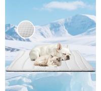 Dog Cooling Mat, 36*23in Upgraded Extra Large Cooling Pet Pad with Minky Dot for Dogs Cats, Summer Dog Blanket Kennel with Non- Slip Bottom, Washable Mats for Bed Sofa Crate Playpen Outdoor Indoor