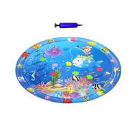 Dog Cooling Mat - 39.37x39.37 Inches Cool Pad For Dogs | Anti-Scratch Round Cool Pad | Interactive Sensory Toy Inflatable |Pet Ice Pad With Pump For Hot Weather Indoor Outdoor Garden Travels