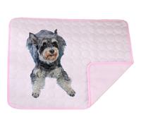 Dog cooling mat 4 times the effect,Outdoor pet cooling bed,washable ice silk self-coolings pad,comfortable self-coolings blanket,pet bed,sleeping pad, cat and dog kennels,cage (pink, 100 * 70cm)
