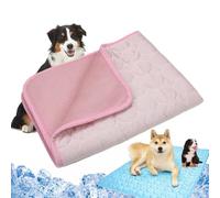 Dog Cooling Mat 4x More Effective, Ice Silk Cooling Mat for Small Medium large Dogs, Eco-friendly Dog Bed Indoor Outdoor (Gray, M-50 * 60cm)