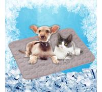 Dog Cooling Mat - Cooling Mat for Dogs 62 x 50 cm for Pets on Warm Days Easy to Clean Non-Slip Pet Large Dog for Dogs & Cats in Summer, Brown