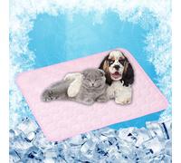 Dog Cooling Mat - Cooling Mat for Dogs 70 x 55 cm for Pets on Warm Days Easy to Clean Non-Slip for Dogs and Cats for & Cats in Summer, Pink