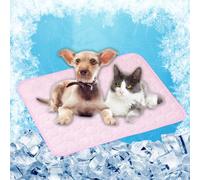 Dog Cooling Mat - Cooling Mat for Dogs 70 x 55 cm for Pets on Warm Days Easy to Clean Non-Slip Pet Large Dog for Dogs & Cats in Summer, Pink