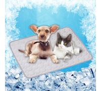 Dog Cooling Mat - Cooling Mat for Dogs 70 x 55 cm for Pets on Warm Days Easy to Clean Non-Slip Pet Large Dog for Dogs & Cats in Summer, Grey