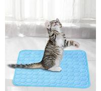 Dog Cooling Mat, Cooling Mat for Dogs Sales, Pet Cat Reusable Cool Self Pad for Small, Medium and Large Pets Easy-Fold in Home Travel Indoor Outdoor (Blue, L)