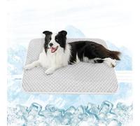 Dog Cooling Mat,Durable Pet Cool Mat,Ice Silk Breathable Self Cooling Pad for Dogs Cats in Hot Summer,Scratch-Resistant Pets Summer Sleeping Mattress for Dogs Cats, Grey,XXL
