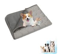 Dog Cooling Mat,Durable Pet Cool Pad with Non-Toxic Gel, Self-Cooling Mat for Dogs and Cats, Reusable & Washable Cool Mat for Hot Summer, Indoor & Travel Use (Light Gray, M)