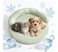 Dog Cooling Mat, Extra Large Washable Self Cool Ice Silk Pad with Pillow, Soft Non-Slip Self-Cooling Pad On the Go or in the Car, Durable Anti-Scratch Pet Ice Silk Mat for Dogs & Cats for Home