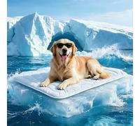 Dog Cooling Mat, Foldable Portable Reusable Pet Cooling Pad with Multi-Layer Comfort Design, Lightweight Resting Mat for Dogs & Cats, Indoor, Travel & Outdoor Use Multi-Size (E, L)
