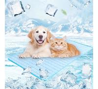 Dog Cooling Mat for Dogs, 2025 Update Dog Mat Mattress, Water Pet Cool Cat Cooling Mat Bed Large Pad, Soft Durable Anti-Scratch 450 Micron Oxford Fabric, Self Cool Pad (Blue, XL)