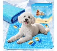 Dog Cooling Mat for Dogs 45 x 60cm Medium Non-Toxic Pads Solid Gel Pet Cool Mat Durable Anti-Scratch Resistant Self-Cooling Bed waterproof Soft Foldable Mat,2025 Summer Cutting-Edge Cryo-Design