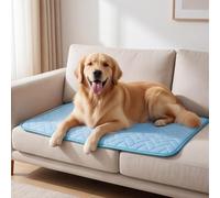 Dog Cooling Mat for Dogs, Breathable Thin Cool Crate Pad with Chill Cold Fiber and Innovative Mesh Base Design, Portable Washable Non-Slip Floor Pet Kennel Mat for Summer