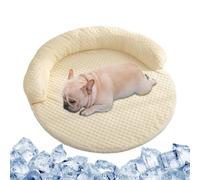 Dog Cooling Mat, Ice Silk Pet Cold Pad, Washable Non-Slip Summer Cooling Cushion, Ideal for Backyard, Garden, Travel, Car, Hotel, Picnic, Veterinary Recovery, Home Use, Dogs Cats, 19.69 x 19.69 inches