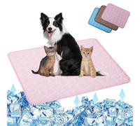 Dog Cooling Mat, Ice Silk Pet Cooling Pad Summer, Silk Cooling Mat for Dogs & Cats Portable & Washable Pet Cooling Blanket, Car Seats, Beds Summer Outdoor Indoor Kennels (C 40x30cm)