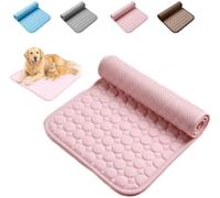 Dog Cooling Mat, Icynap Extra Large Cool Mat for Dogs, Reusable Self-Cooling Pad for Cats Dogs, Portable Ice Silk Pet Cool Mat, Easy-Fold, Washable Non Slip Cool Bed for Hot Summer (Pink, XL)