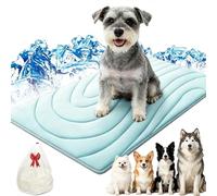 Dog Cooling Mat, Non Gel Cooling Mat For Dogs, Self Cool Pet Cooling Pad, Non-Slip Washable, Cats Cool Bed for Summer, for Crate, Car, Indoor&Outdoor,Travel，Blue：XL-150×101cm