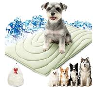 Dog Cooling Mat, Non Gel Cooling Mat For Dogs, Self Cool Pet Cooling Pad, Non-Slip Washable, Cats Cool Bed for Summer, for Crate, Car, Indoor&Outdoor,Travel，Green：XL-150×101cm