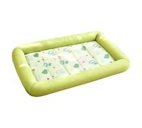 Dog Cooling Mat Non-Toxic Safe Breathable Pet Bed for Indoor Outdoor Use | 40*30cm, Breathable Square Pet Mat - Cool Ice Silk Fabric with Cartoon Print for Hot Weather, Safety for Cats & Small Dogs