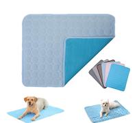 Dog Cooling Mat, Paw Frost Mat for Cats Dogs, 2025 Upgrade Washable Pet CoolingMatBreathable, Self-Cooling Pad, Washable, Suitable for Use at Home, In the Car, In the Garden (Light Blue, 62 * 50cm)