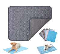 Dog Cooling Mat, Paw Frost Mat for Cats Dogs, 2025 Upgrade Washable Pet CoolingMatBreathable, Self-Cooling Pad, Washable, Suitable for Use at Home, In the Car, In the Garden (Gray, 100 * 70cm)