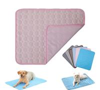 Dog Cooling Mat, Paw Frost Mat for Cats Dogs, 2025 Upgrade Washable Pet CoolingMatBreathable, Self-Cooling Pad, Washable, Suitable for Use at Home, In the Car, In the Garden (Pink, 62 * 50cm)