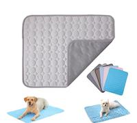 Dog Cooling Mat, Paw Frost Mat for Cats Dogs, 2025 Upgrade Washable Pet CoolingMatBreathable, Self-Cooling Pad, Washable, Suitable for Use at Home, In the Car, In the Garden (Light Gray, 100 * 70cm)