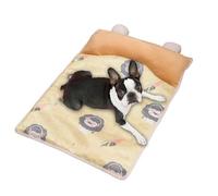 Dog Cooling Mat - Pet Cooling Pad | Ice Sleeping Mat with Pillow | for Indoor Outdoor Crate Cage Kennel Car Bedroom Post-Exercise Hot Weather | Ice Silk Cool Fabric, Portable Washable