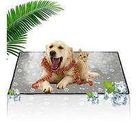 Dog Cooling Mat,Pet Self Cooling Pad for Dogs and Cats,Durable Pet Cool Mat Non-Toxic Cold Bed,Washable for Kennel Crate Car Sofa Indoor Outdoor Keep Pets Rabbits Hamsters Cool in Hot Summer,105x90cm