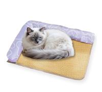 Dog Cooling Mat Rattan Large Dog Bed,Washable Cat Bed for Indoor Cats Dogs Ice Blanket,Pet Cool Crate Mattress with Oxford Cloth Thick Support Pillow (50 * 40CM M,D)