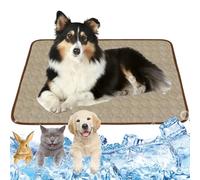 Dog Cooling Mat Self-Cooling 100 x 70 cm Cooling Mat Dog Brown Cooling Mat for Dogs Size XL Cooling Mat for Cats Cats Washable Pet Cooling Mat for Home On the Go or in the Car
