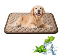 Dog Cooling Mat, Self-Cooling Cooling Fiber Pad for Puppy & Cats - Washable Summer Pet Mat, Keep Your Pet Cool, Non-Slip Portable Soft Pad for Indoor and Outdoor/Kennel Sofa Bed Floor Car (Brown, XL)