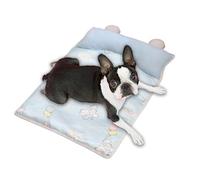 Dog Cooling Mat | Soft Pet Pad | Sleeping Ice Mat with Pillow for Post-Exercise Recovery Hot Weather Car Outdoor Cage Indoor Kennel Sofa Bedroom