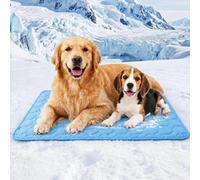 Dog Cooling Mat, Washable Pet Cooling Pad, Soft Summer Relief Dog Bed For Crate, Travel, Floor - Ideal For Hot Weather Comfort Blue 24.4 × 19.7